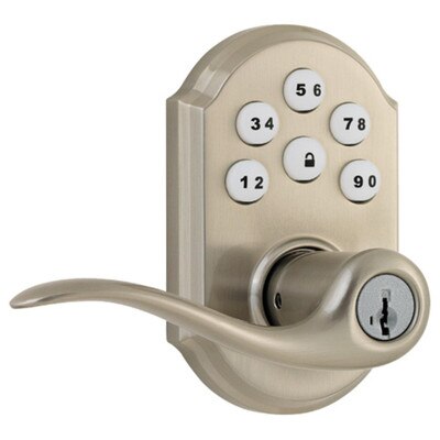 Kwikset SmartCode 912 Z-Wave Plus Leverset, Satin Nickel